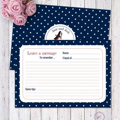 Rockabilly Blue Leave the Message Card